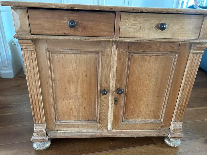 Houten Dressoir / Commode / Buffetkast Onderkant, Antiek en Kunst, Antiek | Meubels | Kasten, Ophalen