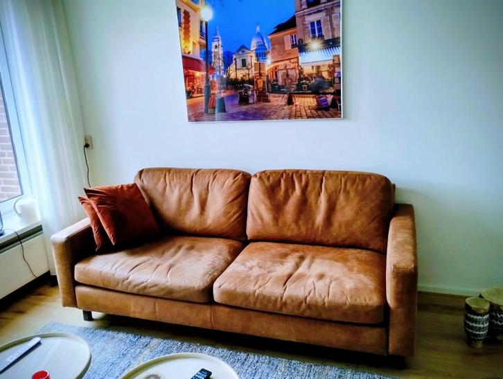 3 zits Bank Salamanca, kleur cognac, Huis en Inrichting, Banken | Bankstellen, Zo goed als nieuw, Rechte bank, Driepersoons, 200 tot 250 cm