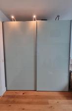 Kledingkast, wit/glas deuren, verlichting. Leveren/monteren, Huis en Inrichting, Kasten | Kledingkasten, Gebruikt, 200 cm of meer