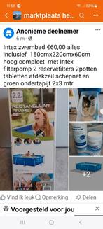 Intex zwembad met pomp afdekzeil ghloortabletten, Minder dan 80 cm, Ophalen of Verzenden, Opzetzwembad, 200 tot 400 cm