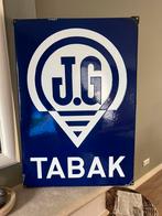 Oud emaille reclamebord J.G. Tabak shag sigaretten sigaar, Antiek en Kunst, Ophalen of Verzenden