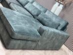 Velvet Velours U-Bank / Hoekbank - Groen - 400cm, Huis en Inrichting, Ophalen, -, Royale Velvet velours U Bank Hoekbank Groen Plofbank