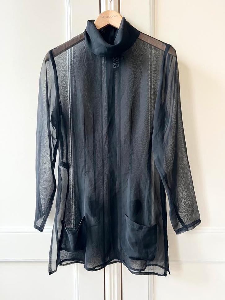 Kyuso voile blouse zwart, maat F36/NL34, Kleding | Dames, Blouses en Tunieken, Zo goed als nieuw, Maat 34 (XS) of kleiner, Zwart