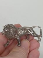 Zilver gekeurd miniatuur beeldje leeuw, Ophalen of Verzenden, Zilver