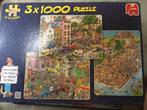 Jan van Haasteren puzzel 3 x 1000 stukjes, Ophalen, 500 t/m 1500 stukjes, Zo goed als nieuw