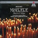 Mozart: Miserere - Sacred Arias/ Nikolaus Harnoncourt (1995), Verzenden, Classicisme, Zo goed als nieuw, Vocaal