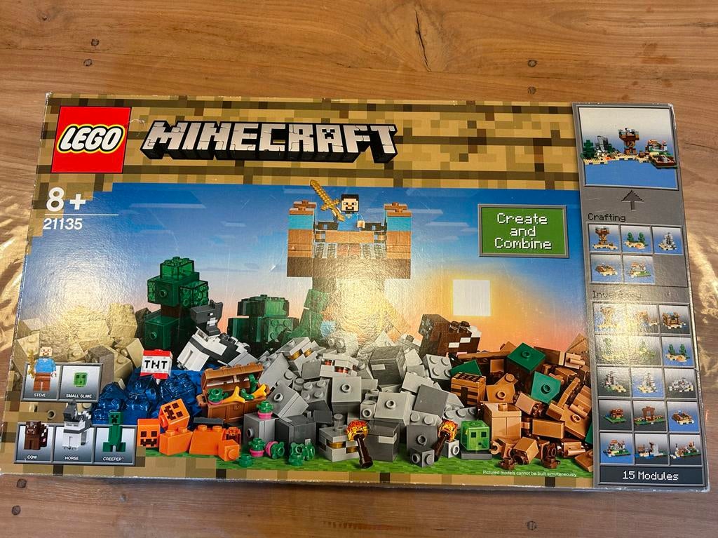 LEGO Minecraft 21135 - De Knutselbox 3.0 (Bijna Compleet), Kinderen en Baby's, Speelgoed | Duplo en Lego, Verzenden, Gebruikt