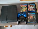 Te koop Playstation  4 500 GB en 2 controllers en 3 games !, Ophalen, Met 2 controllers, Original, 500 GB