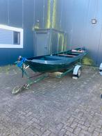 Giethoornse punter van dik polyester visboot, Watersport en Boten, Ophalen, Zo goed als nieuw, Motorboot