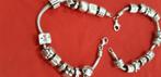 Te koop 2x Pandorra armband met bedels, Ophalen of Verzenden, Zo goed als nieuw, Zilver, Zilver