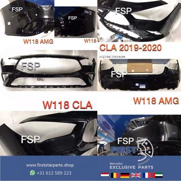 W118 C118 CLA Voorbumper + AMG Achterbumper zwart origineel  beschikbaar voor biedingen
