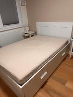 Brimnes ikea bed 2 persoons // MOET GELIJK WEG !!, Ophalen, Wit, Tweepersoons, 140 cm