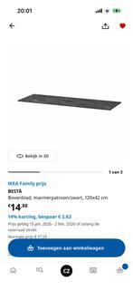 Gezocht besta bovenblad marmerlook zwart, Ophalen, Zo goed als nieuw