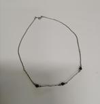 Vintage sterling zilveren Stick & Ball ketting – Onyx, Ophalen of Verzenden, Zilver