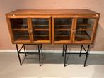 Vintage Mid Century Modern vitrinekast # 9838, Huis en Inrichting, Kasten | Vitrinekasten, Ophalen, Gebruikt, 150 tot 200 cm, M