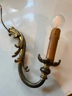 Lief oud lampje, antiek muur lampje, vergulde kandelaar, Ophalen of Verzenden, Gebruikt, Metaal