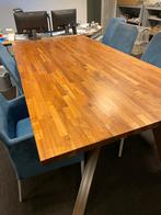 Robuuste tafel 240x120x75,5 massief blad, Huis en Inrichting, Tafels | Eettafels, Gebruikt, 100 tot 150 cm, Design, 200 cm of meer
