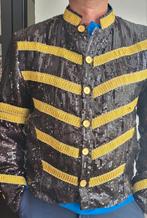 Toppers outfit zwart goud, pailetten, Michael Jackson unisex, Party lits, Maat 56/58 (XL), Ophalen of Verzenden, Kleding