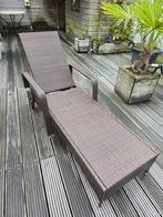 poly rattan ligstoel, Tuin en Terras, Ophalen, Zo goed als nieuw, Rotan, Verstelbaar