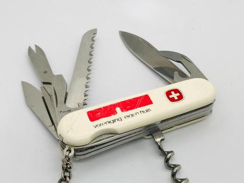 Wenger Forester WHITE 85mm four tool layers Swiss Army USED, Caravans en Kamperen, Kampeergereedschap, Gebruikt, Ophalen of Verzenden
