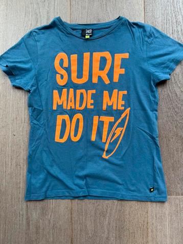 blauw/neon oranje surf t-shirt km maat 140/146 RUMBL beschikbaar voor biedingen