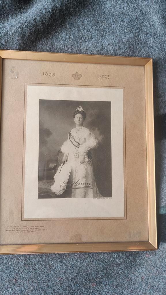 Bijzonderen Vrijwilligen Landstorm 1923 portret Wilhelmina, Verzamelen, Militaria | Algemeen, Landmacht, Foto of Poster, Nederland