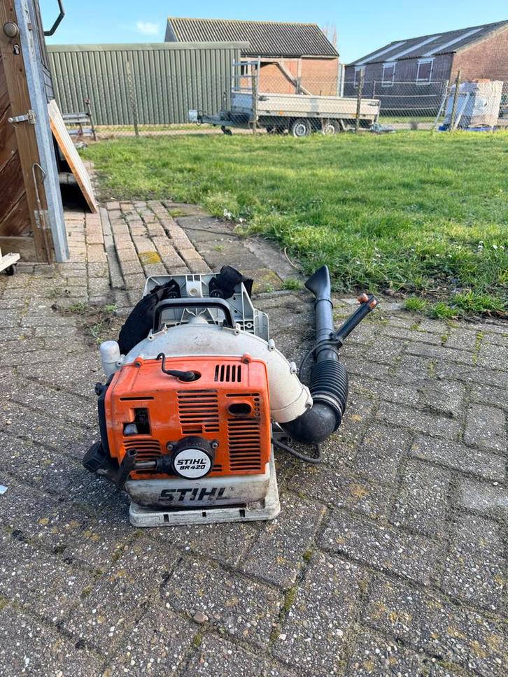 Stihl BR420 Rugbladblazer - Krachtig en Betrouwbaar, Tuin en Terras, Bladblazers, Gebruikt, Ruggedragen, Benzine, Ophalen