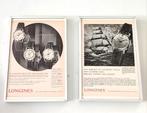 vintage ingelijste advertenties horloge Longines  jaren 60, Verzamelen, Overige typen, Gebruikt, Ophalen of Verzenden