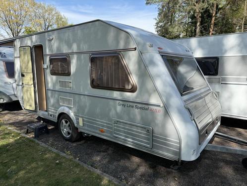 Kip greyline special 47 TLB 2002 incl mover en luifel, Caravans en Kamperen, Caravans, 1000 - 1250 kg, Treinzit, Kip, Dwarsbed