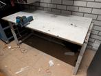 Werkbank met bankschroef, Doe-het-zelf en Verbouw, Werkbanken, Ophalen, Gebruikt, 120 tot 170 cm, Bankschroef