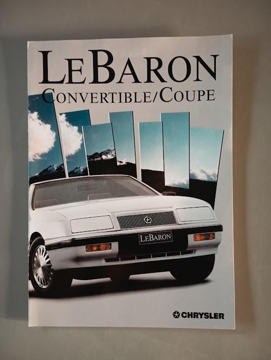 Chrijsler [ Chrysler ] Le Baron Convertible / Coupe 12 pag, Verzenden, Zo goed als nieuw, Overige merken