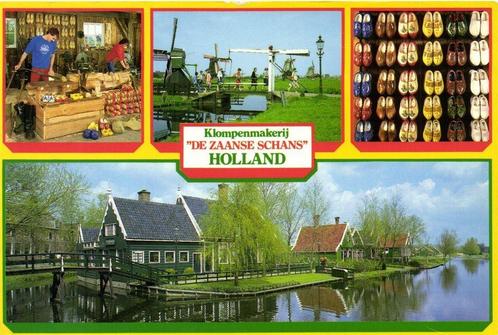 Klompenmakerij De Zaanse Schans Holland - 4 afb. - 1993 gelo, Verzamelen, Ansichtkaarten | Nederland, Gelopen, Utrecht, Ophalen of Verzenden