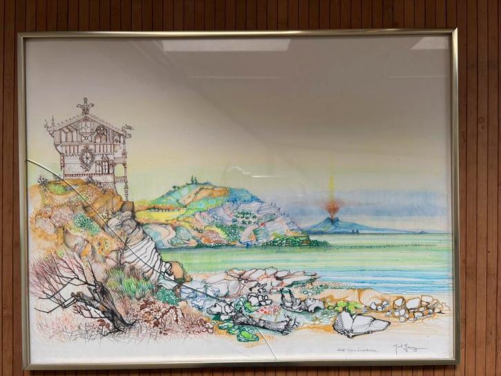 Pasteltekening van Marcel Genay, Antiek en Kunst, Kunst | Schilderijen | Klassiek, Ophalen