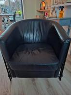 Leren fauteuil, Minder dan 50 cm, Gebruikt, Minder dan 75 cm, Ophalen of Verzenden