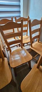 6 houten stoelen, Ophalen, Bruin, Zo goed als nieuw, Vijf, Zes of meer stoelen