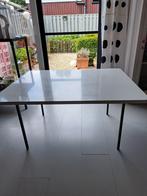 Salontafel vintage wit blad,zwart stalen onderstel, Huis en Inrichting, Tafels | Eettafels, Ophalen, Gebruikt, 50 tot 100 cm, 50 tot 100 cm