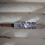 Swarovski alliance baguette ring maat 60, Ophalen of Verzenden, Zo goed als nieuw, Dame, Zilver