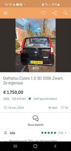 Daihatsu Cuore 1.0 3D 2006 Zwart, 2e eigenaar € 1.750,00 htt