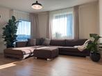 Bruine design hoekbank met poef - ‘Verzelloni Link’, Ophalen, Zo goed als nieuw, Stof