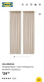 Vitrage hallebracka - ikea, Ophalen, 100 tot 150 cm, 200 cm of meer, Beige