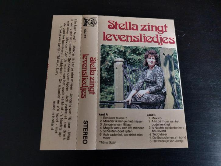 STELLA - STELLA ZINGT LEVENSLIEDJES (CASSETTEBANDJE), Cd's en Dvd's, Cassettebandjes, Zo goed als nieuw, Origineel, Nederlandstalig