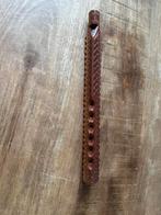 Houten Fluit Handgesneden Houtsnijwerk Kunstobject Muziek Fl, Antiek en Kunst, Ophalen of Verzenden