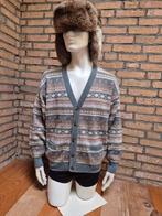 Grandpa Vest met Aztec Print warm zacht vintage uniek, Maat 52/54 (L), Overige kleuren, Vintage, Ophalen of Verzenden