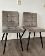 2 kamerstoelen stoel stoelen bank banken collin velvet grijs, Grijs, Ophalen of Verzenden, Zo goed als nieuw