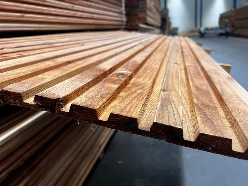 Partij triple rhombus planken voor schutting of gevel, Verzenden, Nieuw, 180 tot 250 cm, Planken