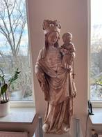 Stenen (hol) Mariabeeld met kindje Jezus - 87cm, Ophalen of Verzenden