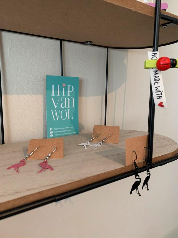 Flamingo’s, Sieraden, Tassen en Uiterlijk, Oorbellen, Nieuw, Hangers, Overige materialen, Overige kleuren, Ophalen of Verzenden