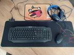Nedis Gaming combiKit:toetsenbord,Koptelefoon, Muis, Muismat, Computers en Software, Muizen, Muis, Toetsenbord en muis-set, Ophalen of Verzenden