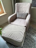 Design MARAC fauteuil incl. Hocker en lendenkussen lila roze, Ophalen, Passend bij elke interieurstijl!, Minder dan 75 cm, Zo goed als nieuw