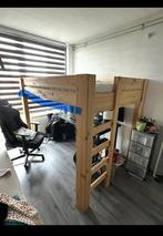 Echte houten hoogslaper 2 persoons, Hoogslaper, Zo goed als nieuw, Twijfelaar, 200 cm